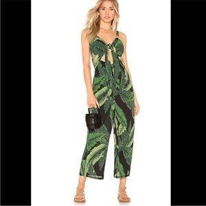 𝅺beach Riot black palm jumpsuit. New with tags
